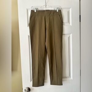 Garnet Hill Pull-on Tencel Trousers, straight leg, khaki color, size XS
